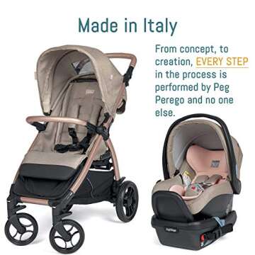 Peg Perego Booklet 50 Travel System - Includes Booklet 50 Baby Stroller and The Primo Viaggio 4-35 I...