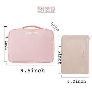 Travel Makeup Bag Cosmetic Bag Makeup Bag Toiletry bag for women and men(Pink)