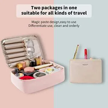 Travel Makeup Bag Cosmetic Bag Makeup Bag Toiletry bag for women and men(Pink)