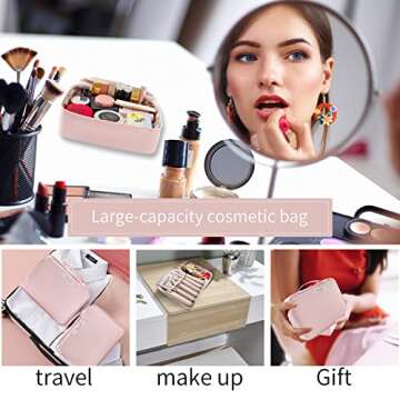 Travel Makeup Bag Cosmetic Bag Makeup Bag Toiletry bag for women and men(Pink)