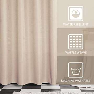 SPXTEX Beige Shower Curtains - Waterproof & Elegant Design