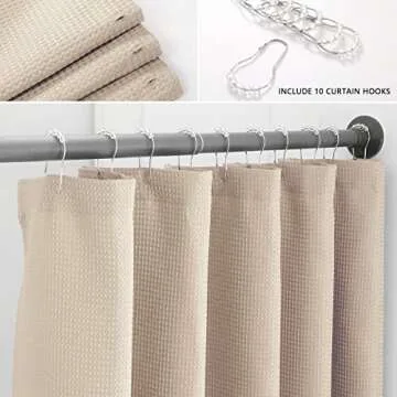 SPXTEX Beige Shower Curtains - Waterproof & Elegant Design