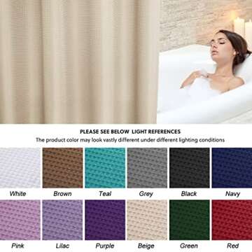 SPXTEX Beige Shower Curtains - Waterproof & Elegant Design