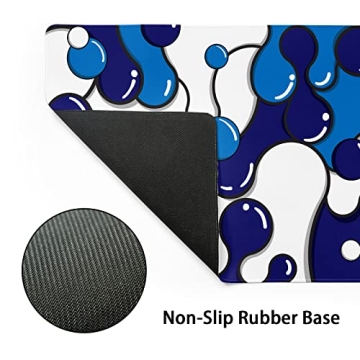 Stylish Navy Blue White Anime Mouse Pad for Gaming