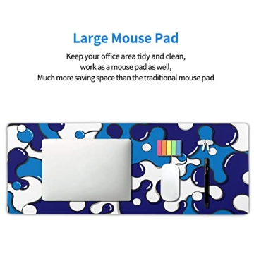 Stylish Navy Blue White Anime Mouse Pad for Gaming