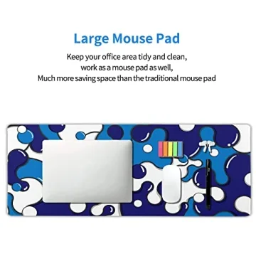 Stylish Navy Blue White Anime Mouse Pad for Gaming