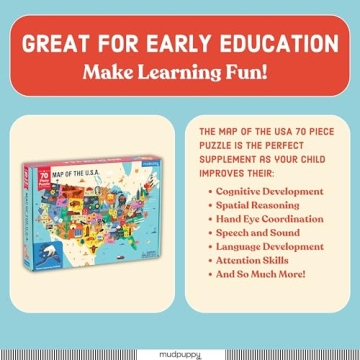 Mudpuppy USA Puzzle – Educational 70-Piece Fun for Kids
