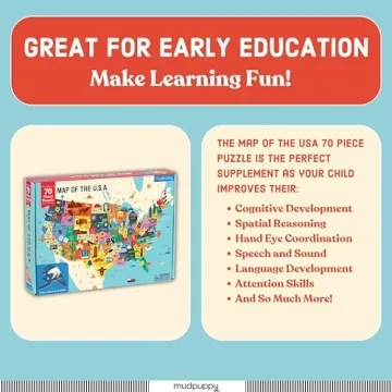 Mudpuppy USA Puzzle – Educational 70-Piece Fun for Kids