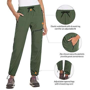 BALEAF Women's Quick Dry Lightweight Hiking Pants