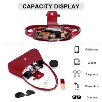 HICARRY Bow Purse Shoulder Bag Small Coquette Aesthetic Bags Retro Y2k Faux Leather Underarm Purses Cute Handbag for Women