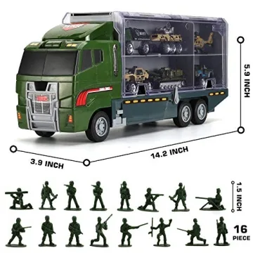 26 Pcs Military Truck and Soldier Set for Kids