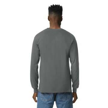 Gildan Men's Ultra Cotton Long Sleeve T-Shirt, Style G2400, Multipack, Charcoal (2-Pack), 2X-Large
