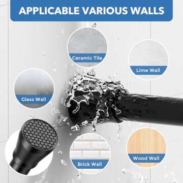 SISELBA 28-48 Inch Adjustable Stainless Steel Anti-Slip Spring Tension Small Shower Curtain Rod - No Drilling, 7/8" Tension Rod for Bathroom Bedroom Doorway Closet Door