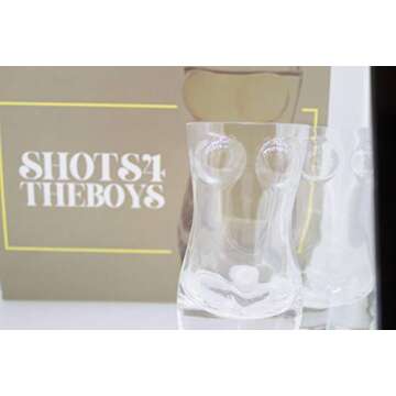 2-Pack Women Body Shaped Shot Glass by Shots4TheBoys ; Perfect funny gift white elephant gift Party Shot Glass