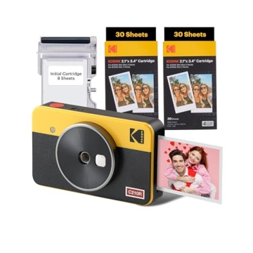 KODAK Mini Shot 2 Retro 4PASS 2-in-1 Instant Digital Camera and Photo Printer (2.1x3.4 inches) Initi...