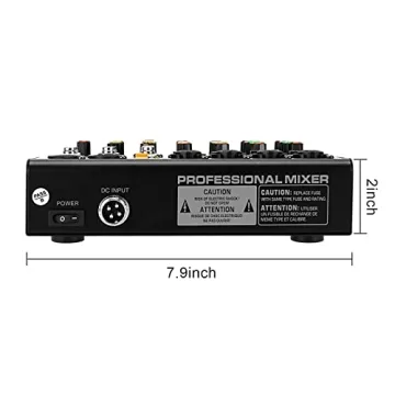 GUDEHOLO 6-Channel DJ Audio Mixer with 16 Effects