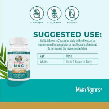 MaryRuth Organics NAC 1000mg Vegan Supplement - 2 Month Supply