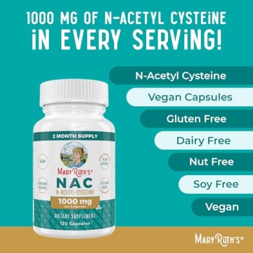 MaryRuth Organics NAC 1000mg Vegan Supplement - 2 Month Supply