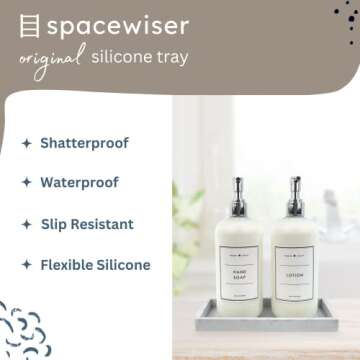 Spacewiser Silicone Tray - Versatile Bathroom & Kitchen Organizer