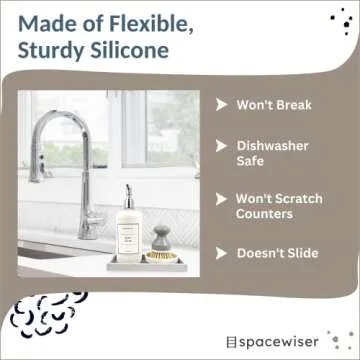 Spacewiser Silicone Tray - Versatile Bathroom & Kitchen Organizer