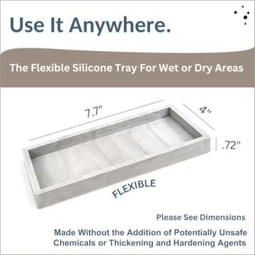 Spacewiser Silicone Tray - Versatile Bathroom & Kitchen Organizer