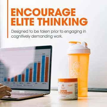 Genius Consciousness, Super Nootropic Brain Supplement Powder, Watermelon - Boost Focus, Cognitive F...