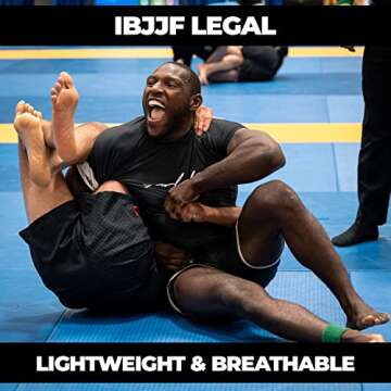 Gold BJJ Foundation Rash Guard - Ranked No-Gi and Gi Jiu Jitsu Rashguard (Short Sleeve, Black, M)