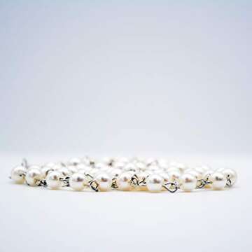 Elegant Our Father Pearl Rosary Beads for Spiritual Growth