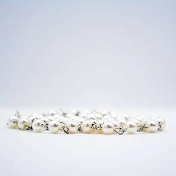 Elegant Our Father Pearl Rosary Beads for Spiritual Growth