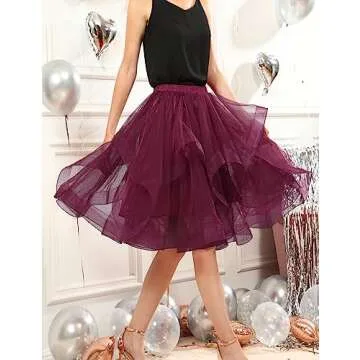 DRESSTELLS Women's Tulle Skirt - Elegant & Versatile Style