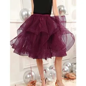 DRESSTELLS Women's Tulle Skirt - Elegant & Versatile Style