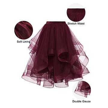 DRESSTELLS Women's Tulle Skirt - Elegant & Versatile Style