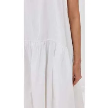 AZEEZA Women's Winston Midi Dress, White, XS