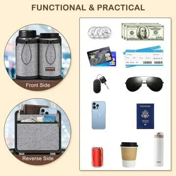 FINPAC Luggage Cup Holder for Travel Suitcases