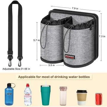 FINPAC Luggage Cup Holder for Travel Suitcases