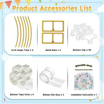 Wokceer Round Backdrop Stand, 8FT Wedding Balloon Arch Stand Gold Circle Balloon Arch Frame for Wedding Ceremony Birthday Party Anniversary Valentine Celebration Gold Backdrop Stand Decoration