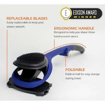 BAKblade 2.0/ELITE PLUS - Back Hair Removal and Body Shaver (DIY), Easy to Use Ergonomic Handle for ...