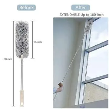 Extendable Microfiber Duster for High Ceilings Clean