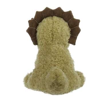 Apricot Lamb Toys Plush Green Dinosaur Triceratops Stuffed Animal Soft Cuddly Perfect for Child (Green Dino,9 Inches)