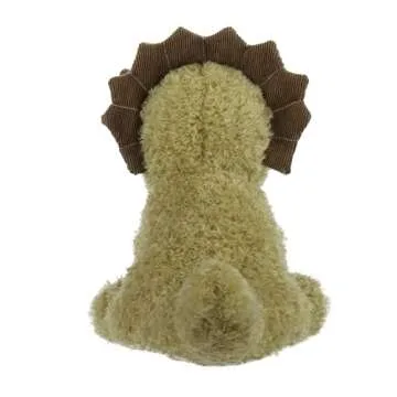 Apricot Lamb Toys Plush Green Dinosaur Triceratops Stuffed Animal Soft Cuddly Perfect for Child (Green Dino,9 Inches)