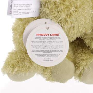 Apricot Lamb Toys Plush Green Dinosaur Triceratops Stuffed Animal Soft Cuddly Perfect for Child (Green Dino,9 Inches)