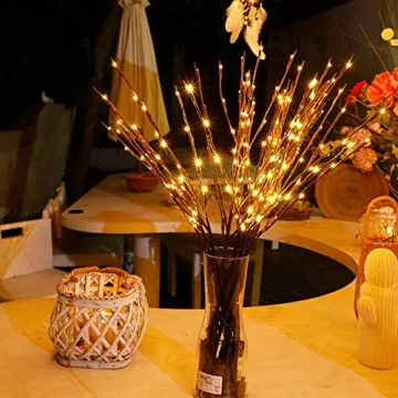 Lxcom LED Battery Operated Branch Lights for Decor