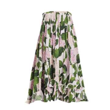 OMEWEE One Piece Swimsuit Women with Beach Cover up Wrap Skirt Slimming Swim Suits Hawaiian Dresses for Women 2024 Tummy Control 2 Piece Bathing Suits Bikini Set Pink Hydrangea S