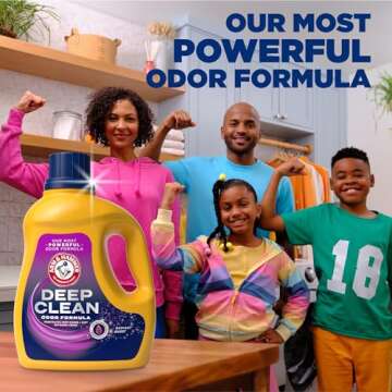 ARM & HAMMER Deep Clean Odor Formula, Liquid Laundry Detergent, 102 fl oz​, 68 Loads