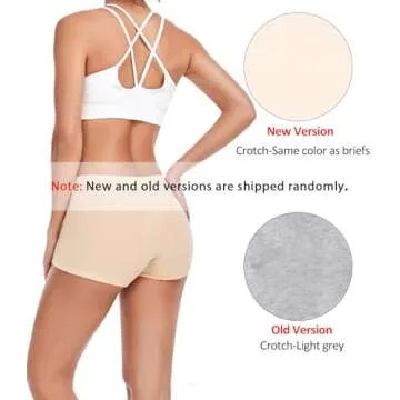 wirarpa Women's Boyshort Panties Stretchy Mid High Waisted Cotton Underwear Boxer Briefs for Women 4 Pack Multicolored Small
