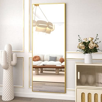 HARRITPURE Full Length Mirror with Aluminum Frame - 65"x22"