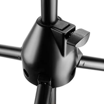 Neewer Tripod Boom Floor Microphone Stand - Aluminium Alloy, Adjustable Height Maximum 37.4 inches/95 centimeters, Foldable, Tilting Rotating for Stage or Studio Use (NW006-1)