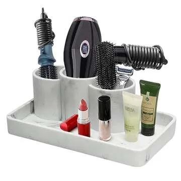 Elegant Marble Bathroom Tray for Versatile Organization