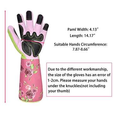 Megawodar Long Sleeve Gardening Gloves Pruning Thornproof Garden Gloves with Extra Long Forearm Protection for Gardener