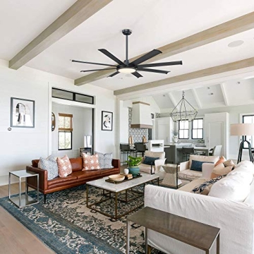 Modern 60 Inch Ceiling Fan with Remote and Lights